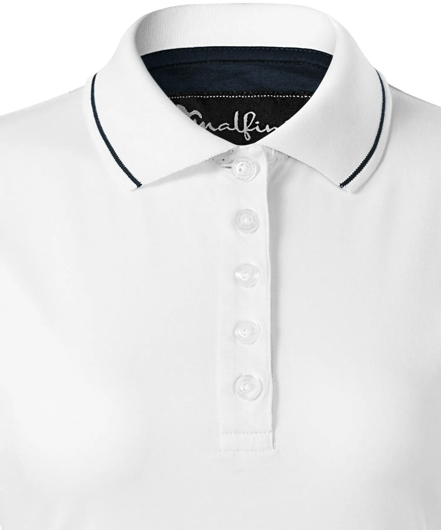 Damen elegantes mercerisiertes Poloshirt - 5-Knopf-Verschluss