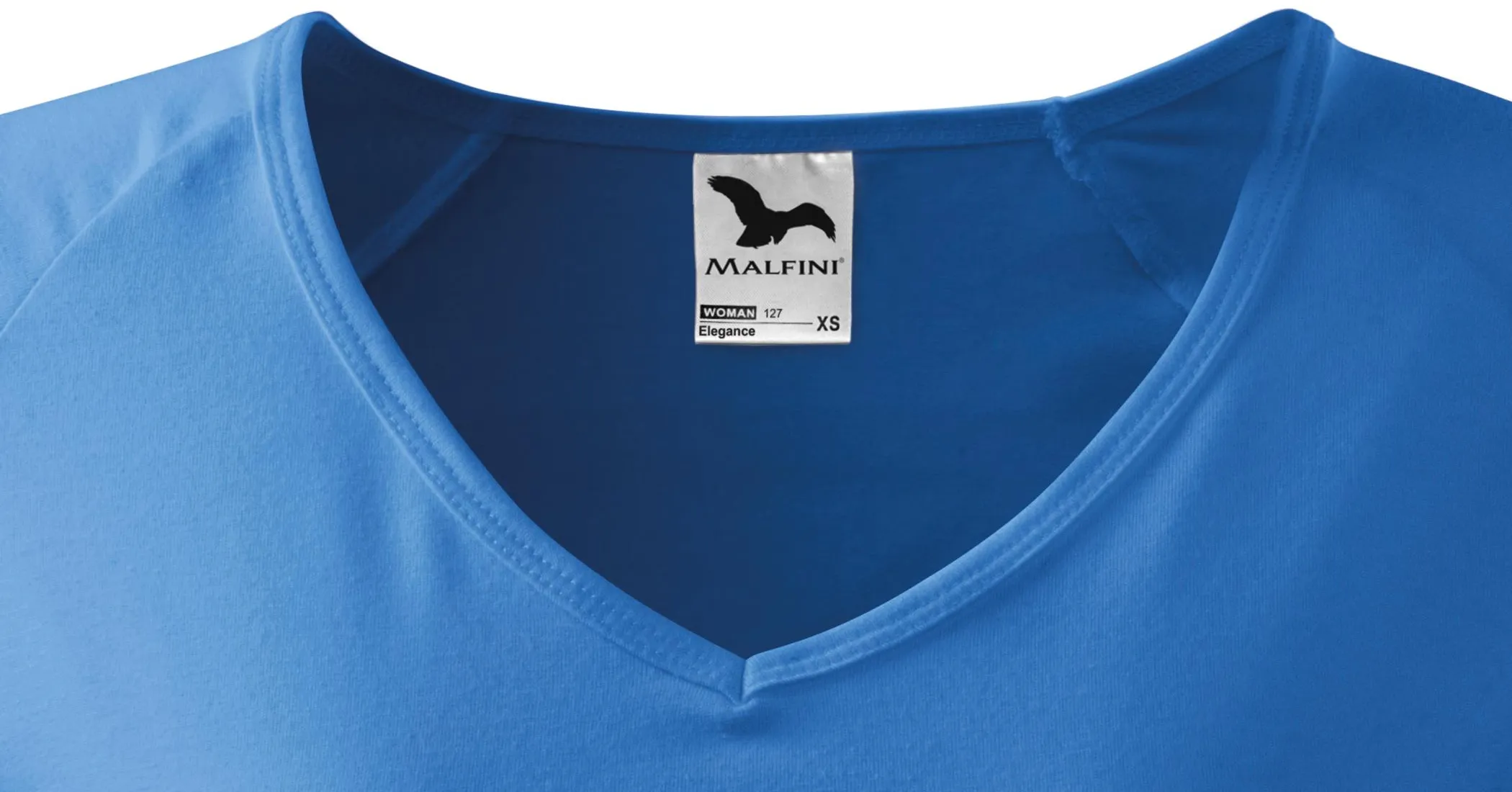 Eng anliegendes T-Shirt für Damen, V-Ausschnitt - Tiefer V-Ausschnitt