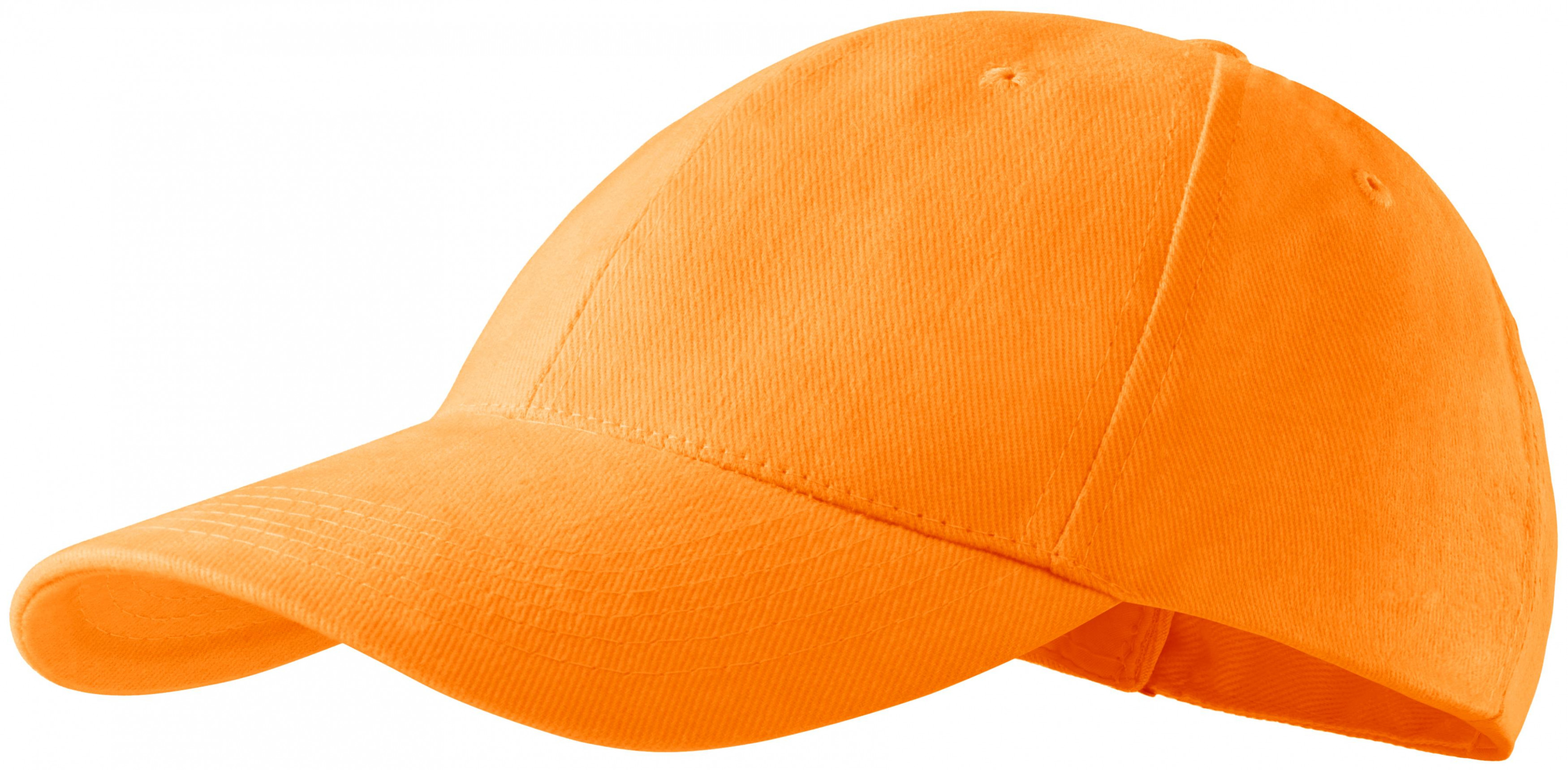6-Panel-Baseballmütze, Mandarine, einstellbar