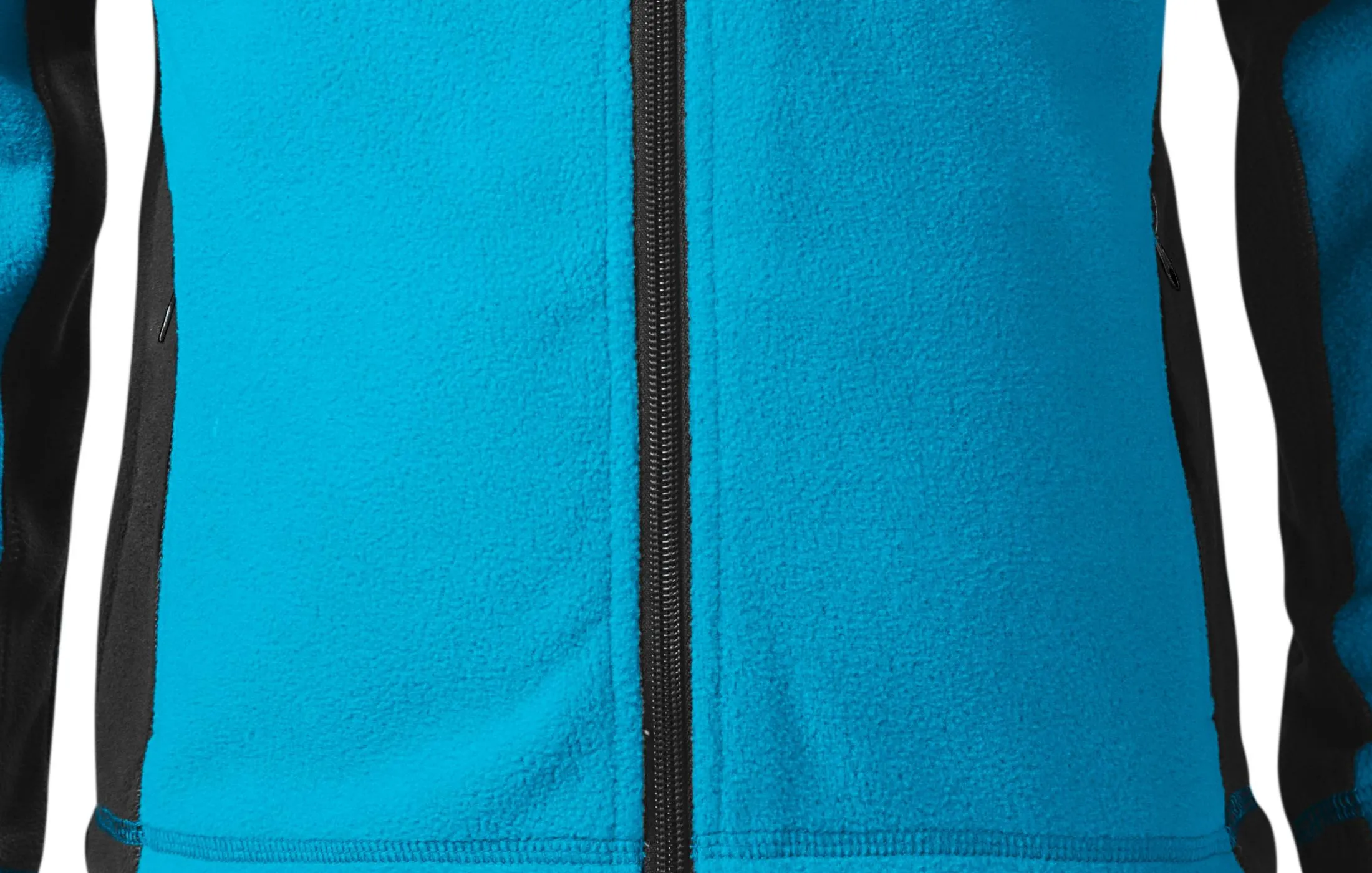 Fleece-Kontrastjacke für Kinder - Praktische Taschen mit Reißverschluss