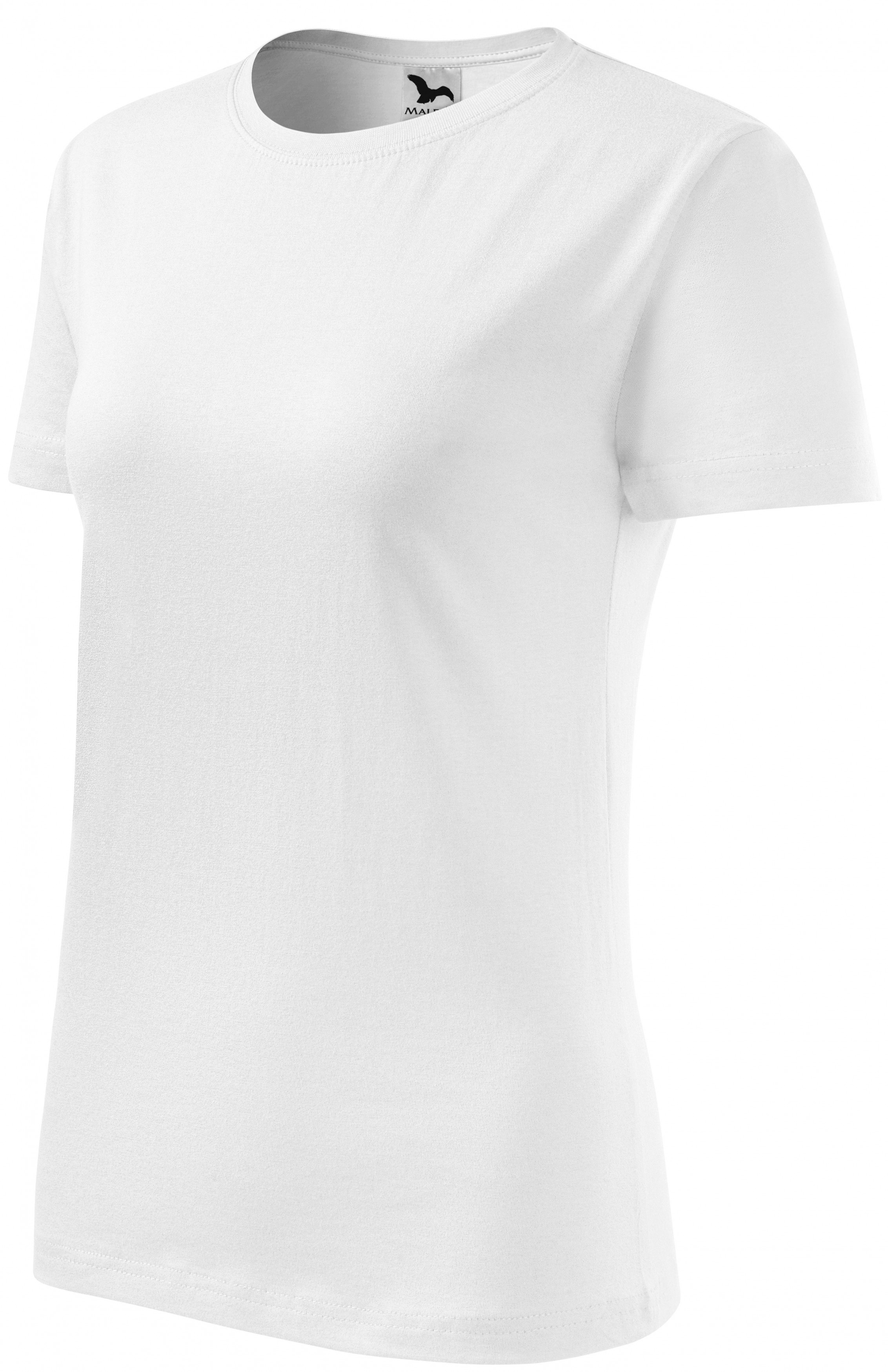 Damen klassisches T-Shirt, weiß, L