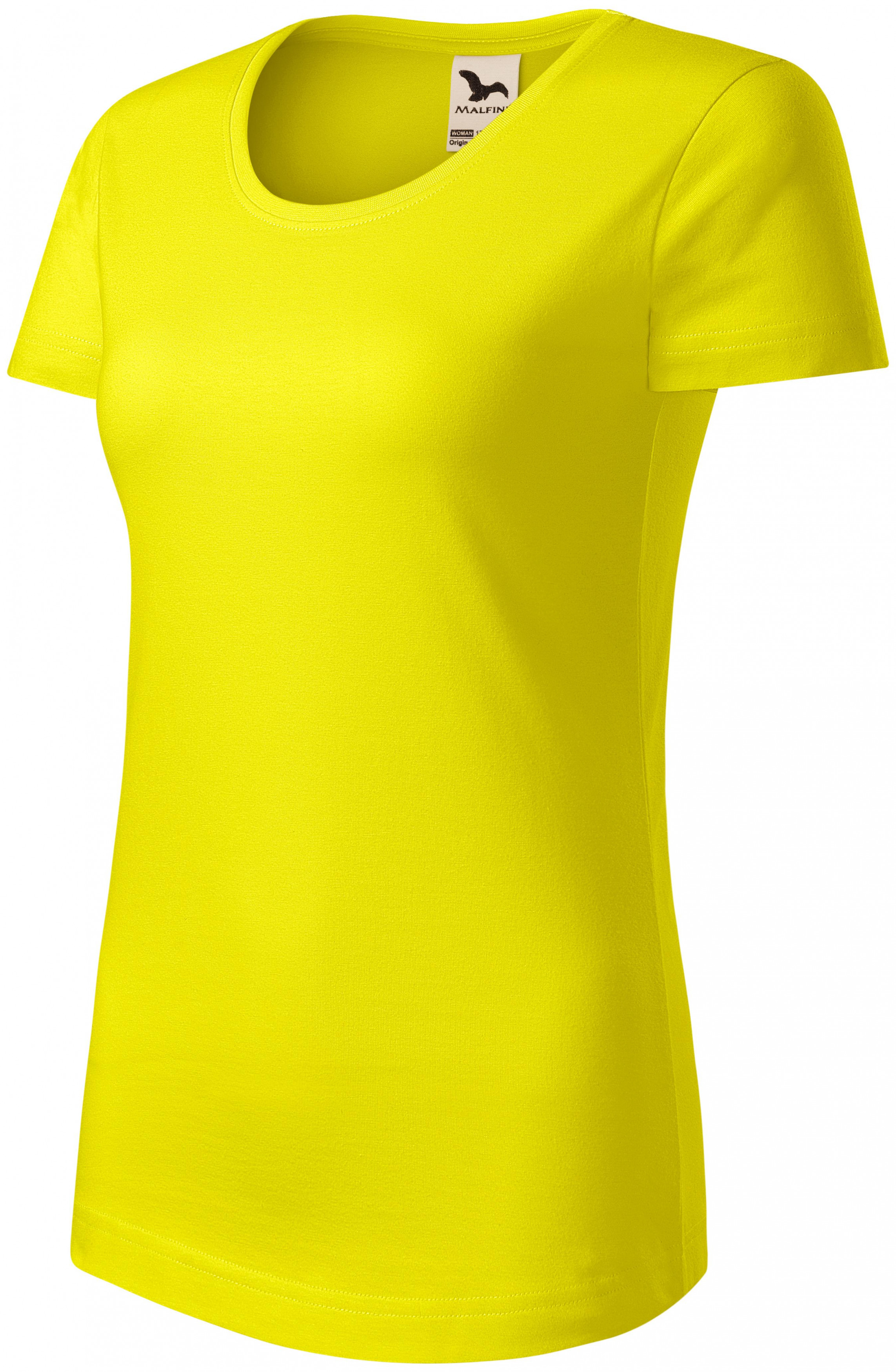 Damen T-Shirt, Bio-Baumwolle, zitronengelb, M