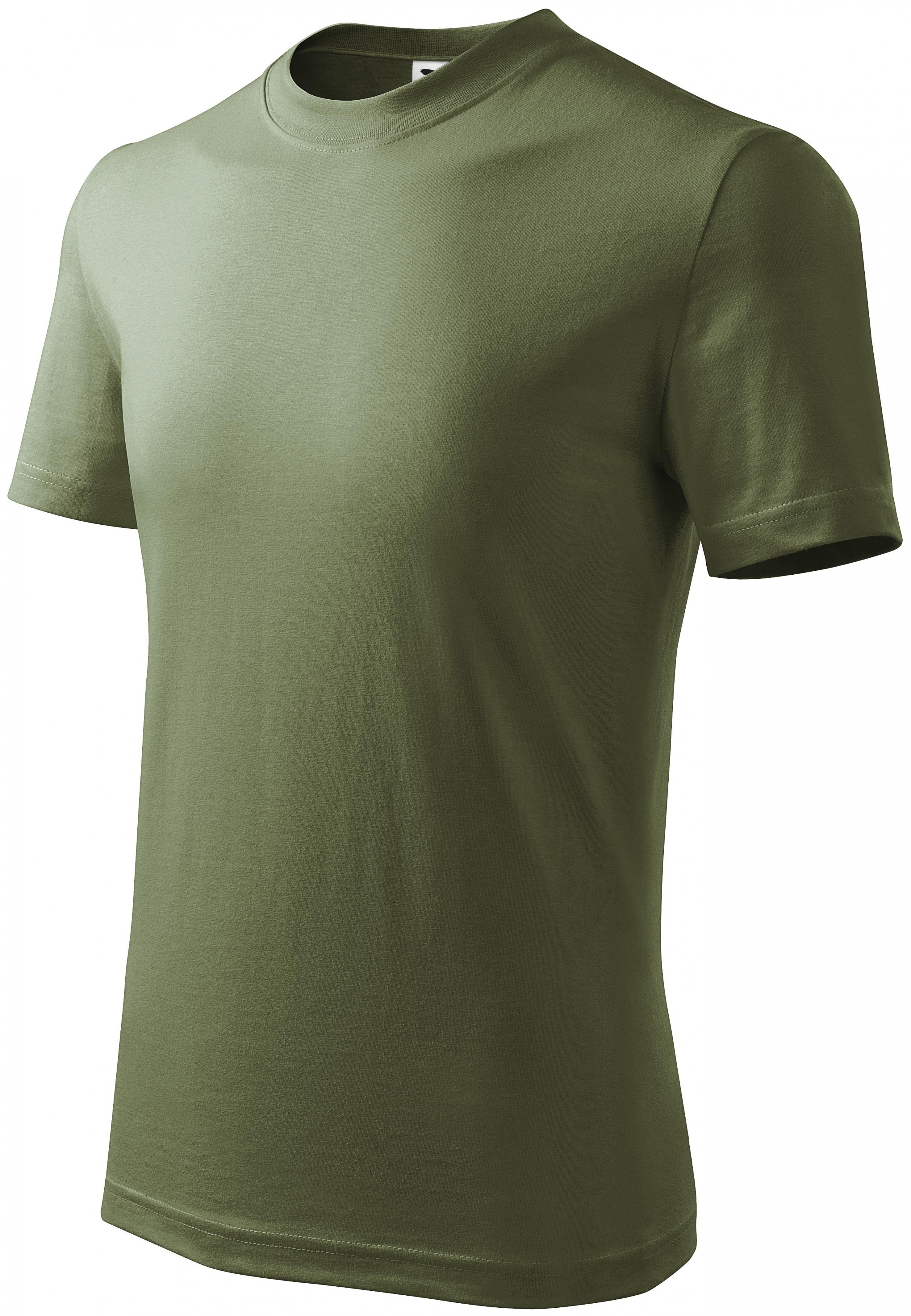 Das einfache T-Shirt der Kinder, khaki, 122 cm / 6 Jahre