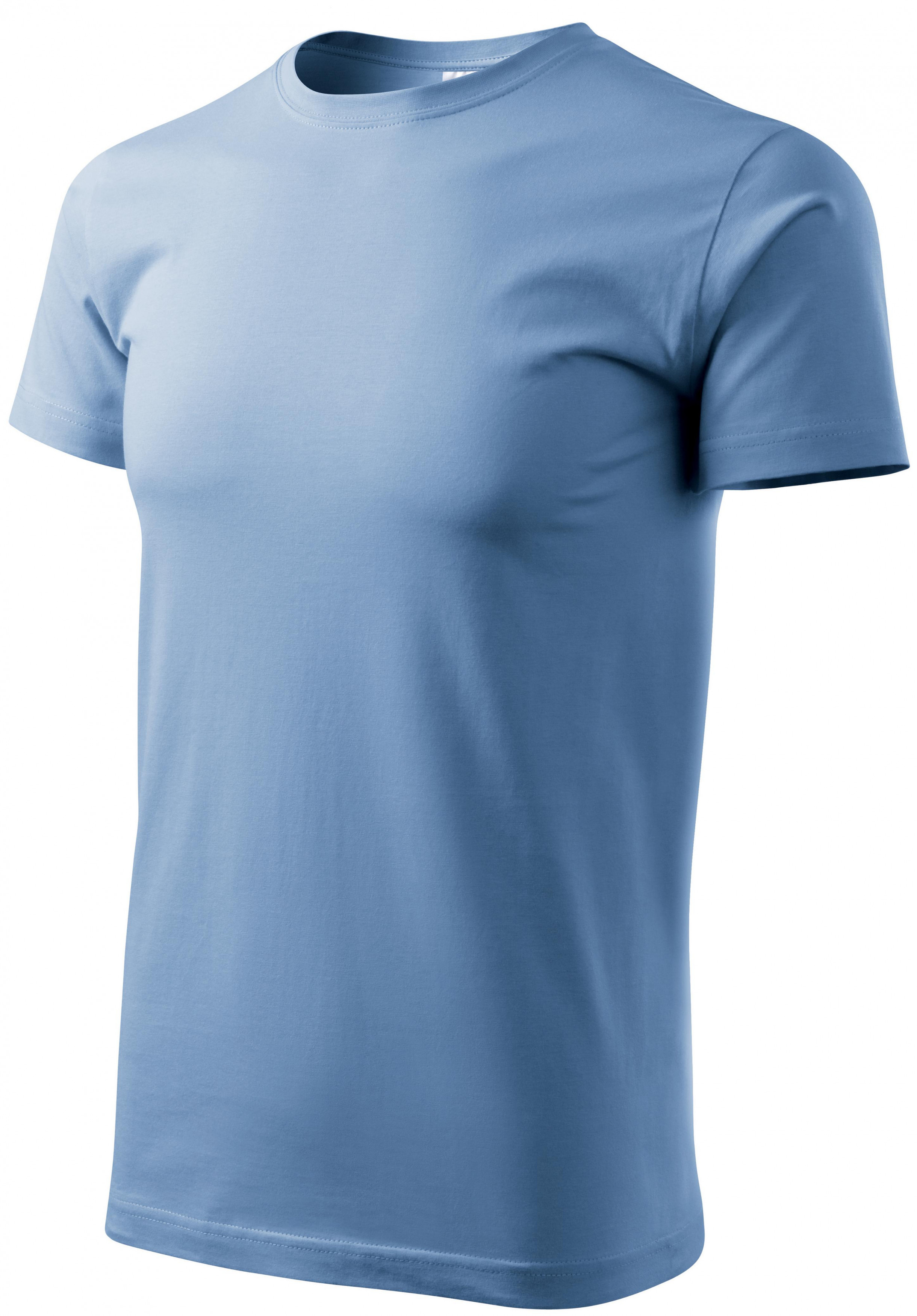 Das einfache T-Shirt der Männer, Himmelblau, XL