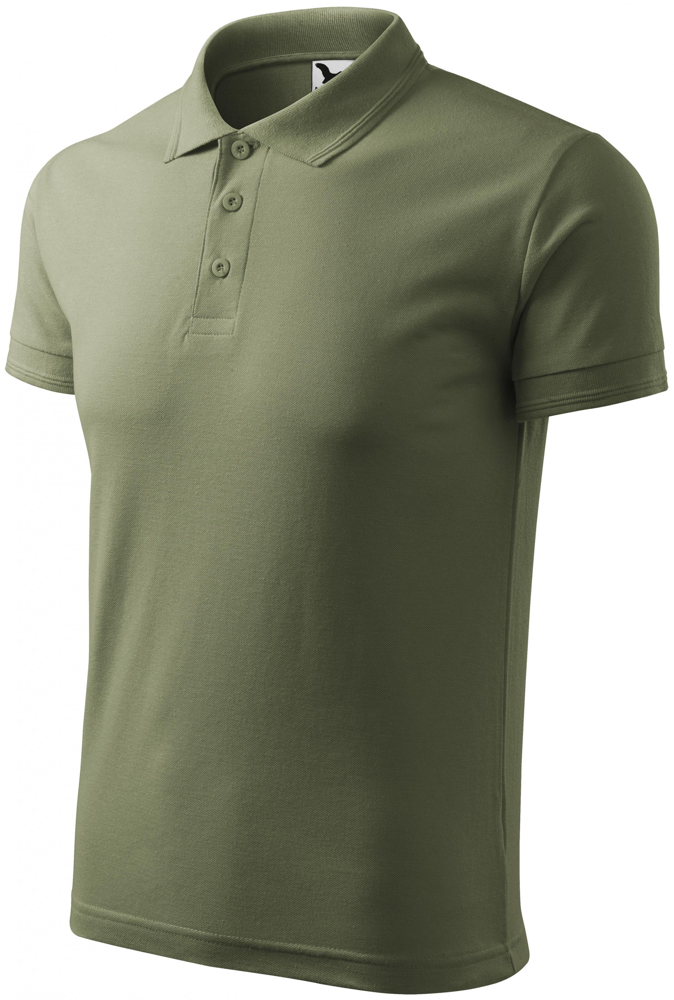 Loses Poloshirt der Männer, khaki, M