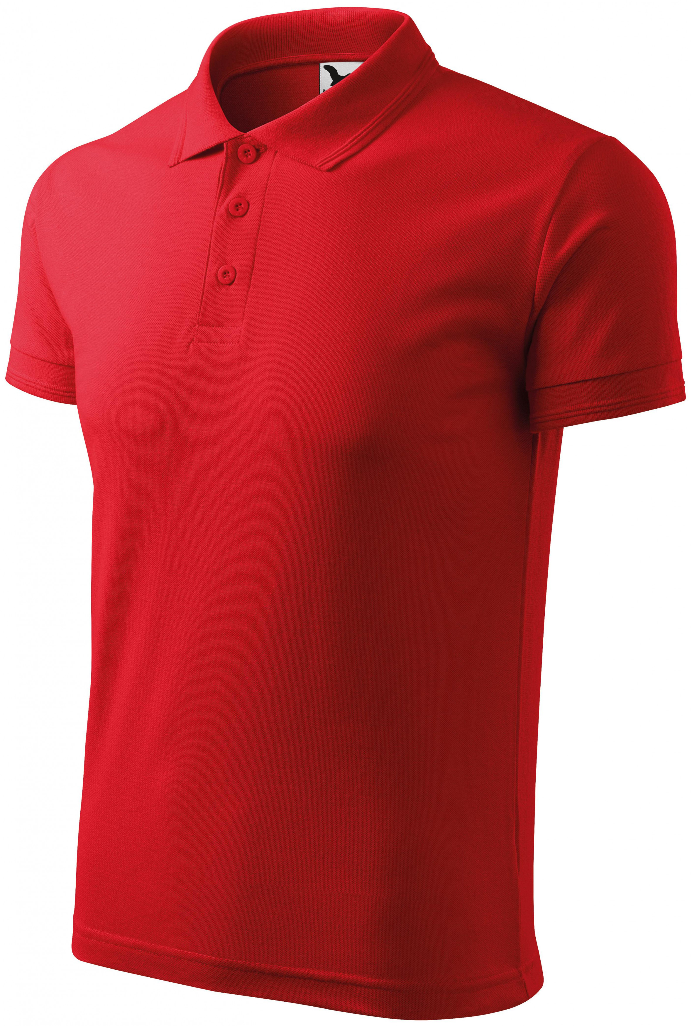 Loses Poloshirt der Männer, rot, L