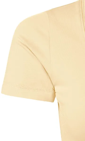 Damen T-Shirt mit Ziernähten - Kurze, taillierte Ärmel