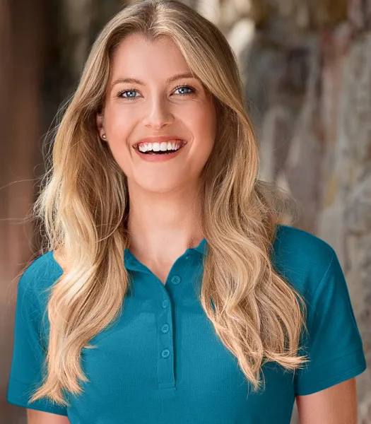 Damen elegantes Poloshirt - 5-Knopf-Verschluss