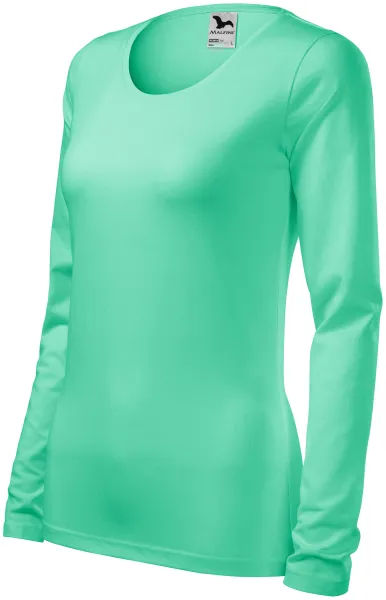 Eng anliegendes Damen-T-Shirt mit langen Ärmeln - Bequemes Damen-T-Shirt aus Baumwolle