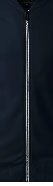 Herren Sweatshirt mit versteckten Taschen - Weißer Metallreißverschluss