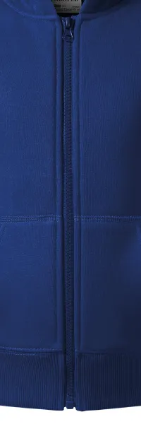 Kinder Sweatshirt mit Kapuze - Reißverschluss in der Farbe des Sweatshirts