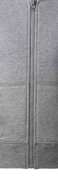 Kinder Sweatshirt mit Kapuze - Reißverschluss in der Farbe des Sweatshirts