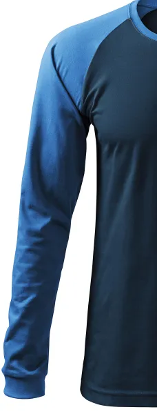 Herren Kontrast T-Shirt mit langen Ärmeln - Lange Raglan-Ärmel