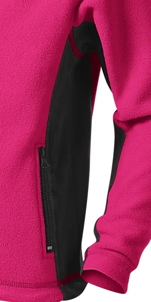 Fleece-Kontrastjacke für Kinder - Dunkle Kontrastdetails