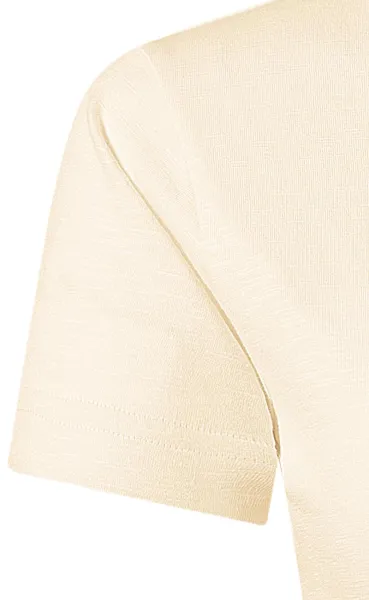Damen-T-Shirt aus strukturierter Bio-Baumwolle - Klassische kurze Ärmel