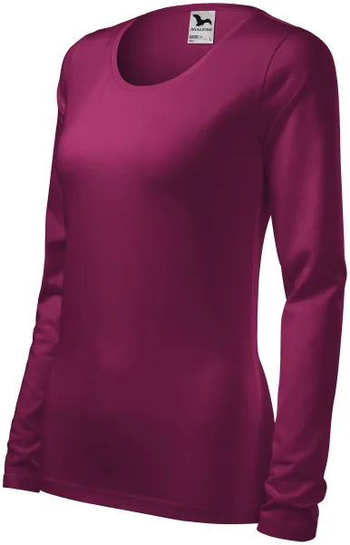 Eng anliegendes Damen-T-Shirt mit langen Ärmeln - Bequemes Damen-T-Shirt aus Baumwolle