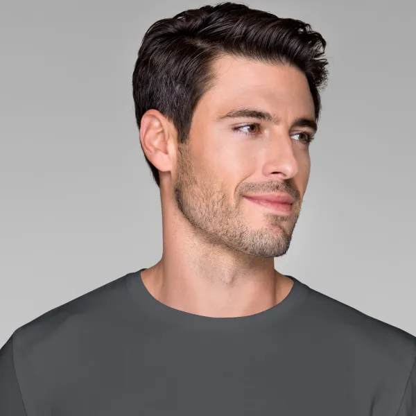 Eng anliegendes Herren T-Shirt mit langen Ärmeln - Klassischer Rundhalsausschnitt