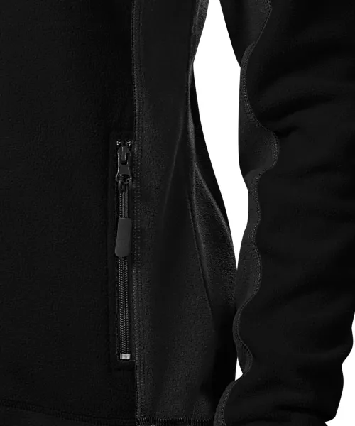 Damen Fleece-Kontrastjacke - Praktische Taschen mit Reißverschluss