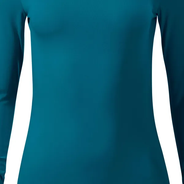 Damen T-Shirt mit langen Ärmeln und tiefem Ausschnitt - Sanft taillierter Schnitt