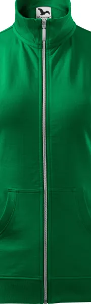 Damen Sweatshirt ohne Kapuze - Metallreißverschluss