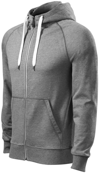 Kontrastiertes Herren-Sweatshirt mit Kapuze - Herren-Kapuzenpullover mit Reißverschluss