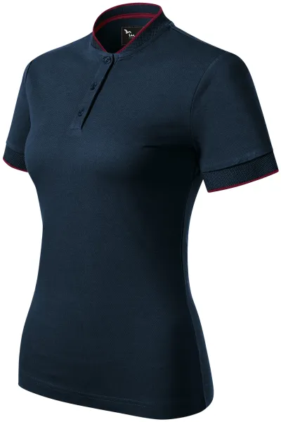 Damen-Poloshirt mit Bomberkragen - Damen-Poloshirt aus Baumwolle mit Bomberkragen