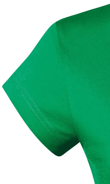 Slim Fit Damen T-Shirt mit V-Ausschnitt - Sehr kurze Ärmel