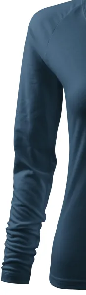 Eng anliegendes T-Shirt für Damen, V-Ausschnitt - Lange Raglan-Ärmel