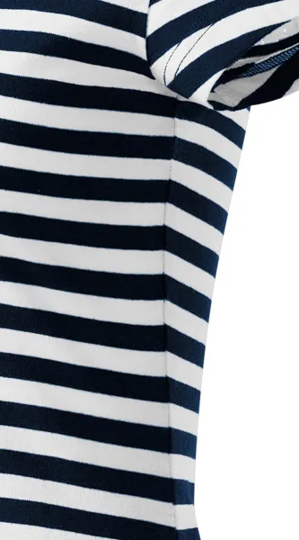 Damen Marine T-Shirt - Schnitt mit Seitennähten