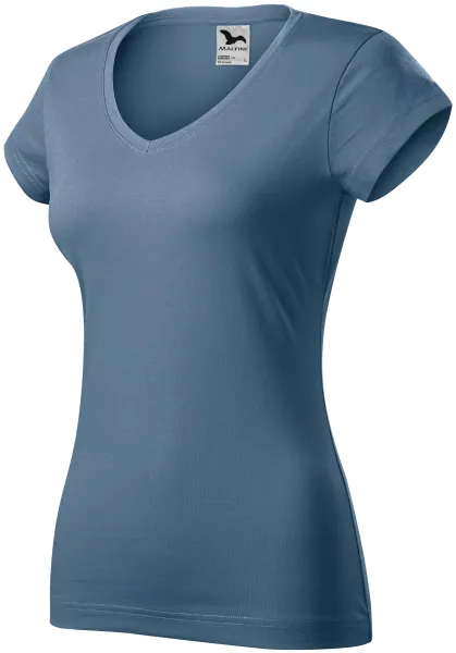 Slim Fit Damen T-Shirt mit V-Ausschnitt - Damen T-Shirt für jeden Tag