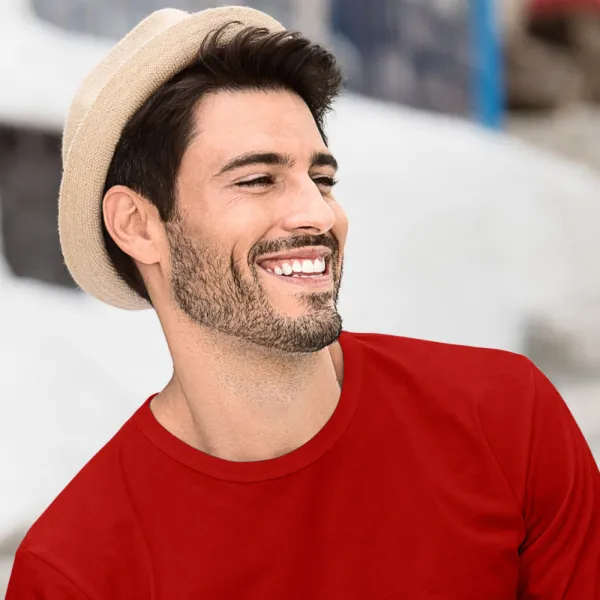 Langärmliges T-Shirt für Männer - Klassischer Rundhalsausschnitt