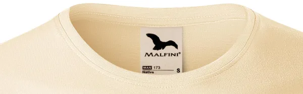 Herren-T-Shirt aus strukturierter Bio-Baumwolle - Klassischer Rundhalsausschnitt