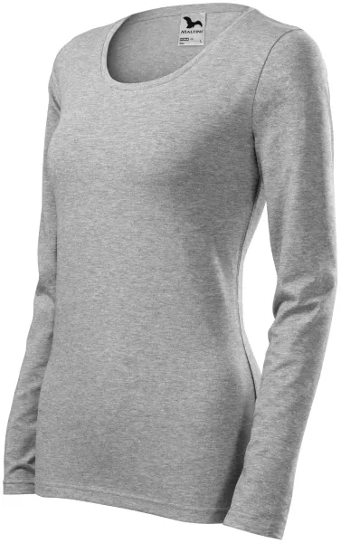 Eng anliegendes Damen-T-Shirt mit langen Ärmeln - Bequemes Damen-T-Shirt aus Baumwolle