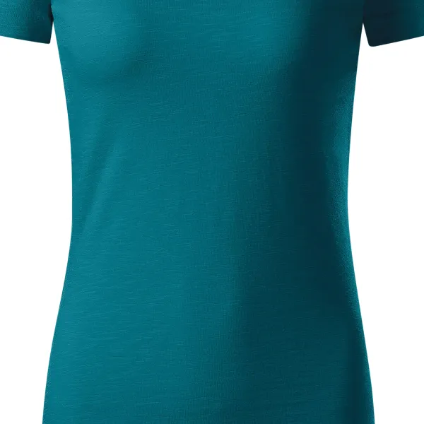 Damen-T-Shirt aus strukturierter Bio-Baumwolle - Sanft taillierter Schnitt
