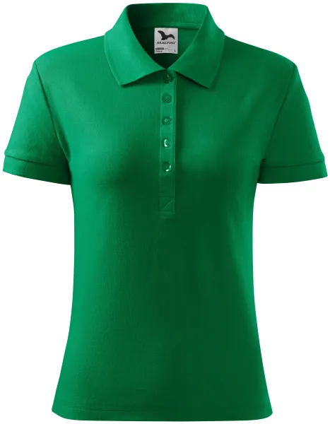 Damen einfaches Poloshirt - Damen-Poloshirt aus leichter Baumwolle