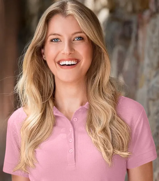 Damen elegantes Poloshirt - 5-Knopf-Verschluss