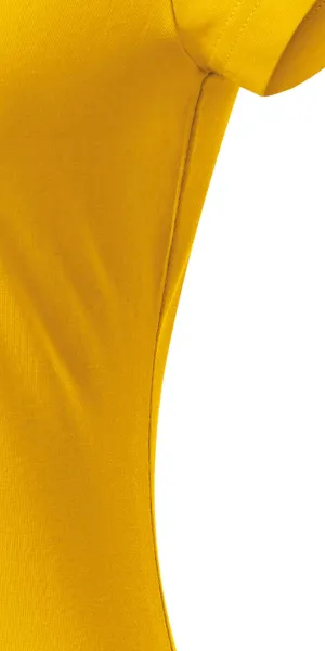 Slim Fit Damen T-Shirt mit V-Ausschnitt - Schnitt mit Seitennähten