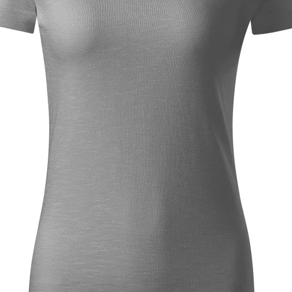 Damen-T-Shirt aus strukturierter Bio-Baumwolle - Sanft taillierter Schnitt