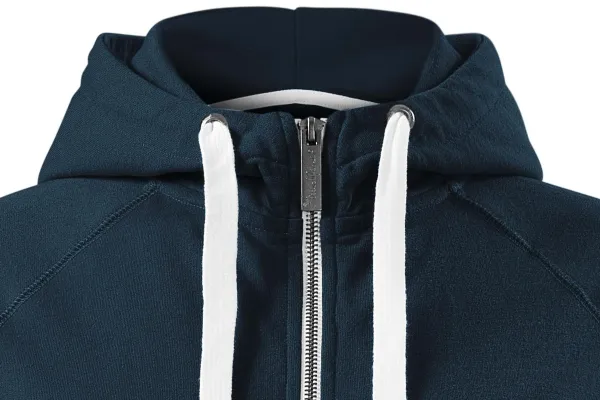 Kontrastfarbenes Damen-Sweatshirt mit Kapuze - Kapuze mit Kordelzügen