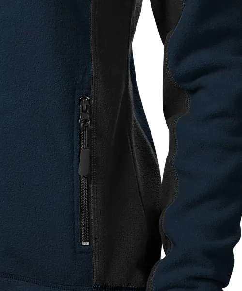 Damen Fleece-Kontrastjacke - Praktische Taschen mit Reißverschluss