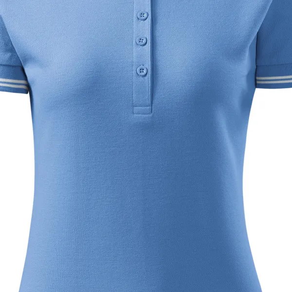 Kontrast-Poloshirt für Damen - Sanft verjüngter Schnitt