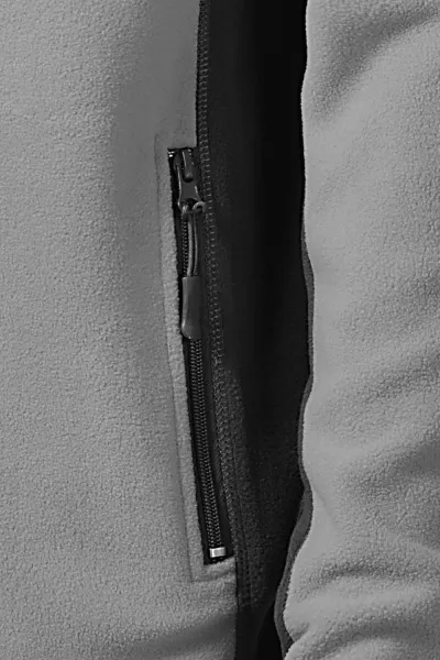 Fleece-Kontrastjacke für Herren - Praktische Taschen mit Reißverschluss