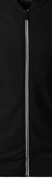 Herren Sweatshirt mit versteckten Taschen - Weißer Metallreißverschluss