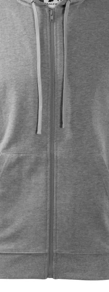 Herren Sweatshirt mit Kapuze - Reißverschluss in der Farbe des Sweatshirts