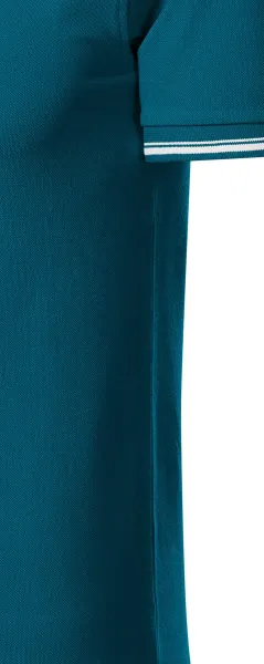 Kontrastiertes Poloshirt für Herren - Schnitt mit Seitennähten