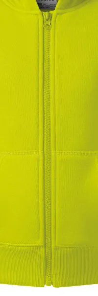 Kinder Sweatshirt mit Kapuze - Reißverschluss in der Farbe des Sweatshirts