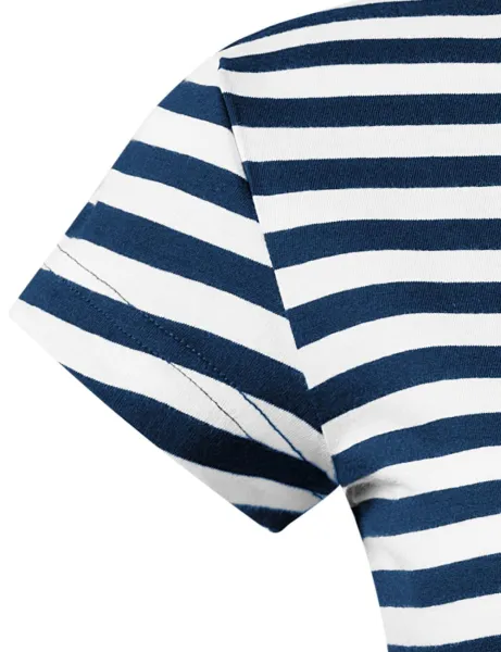 Damen Marine T-Shirt - Sehr kurze Ärmel