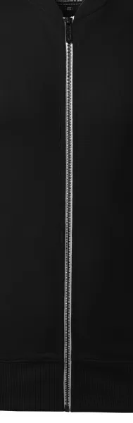 Damen Sweatshirt mit versteckten Taschen - Weißer Metallreißverschluss