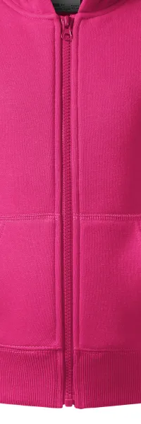 Kinder Sweatshirt mit Kapuze - Reißverschluss in der Farbe des Sweatshirts