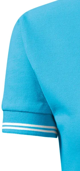 Kontrast-Poloshirt für Damen - Klassische kurze Ärmel